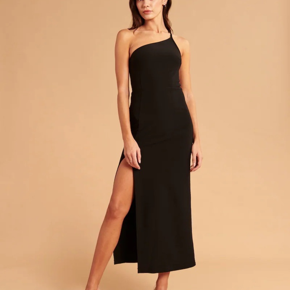 Abercrombie asymmetrical one-shoulder maxi dress